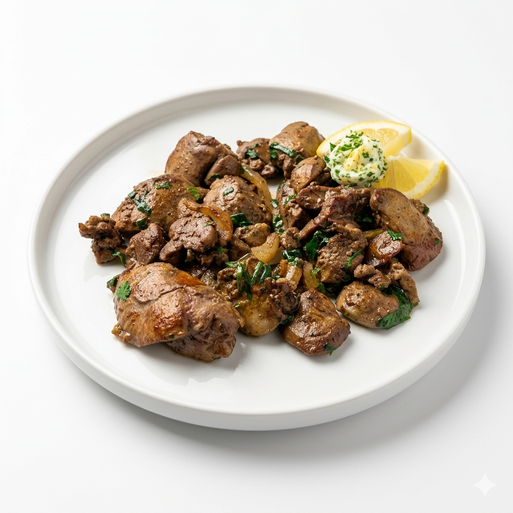Пилешки дроб с лук, 250гр